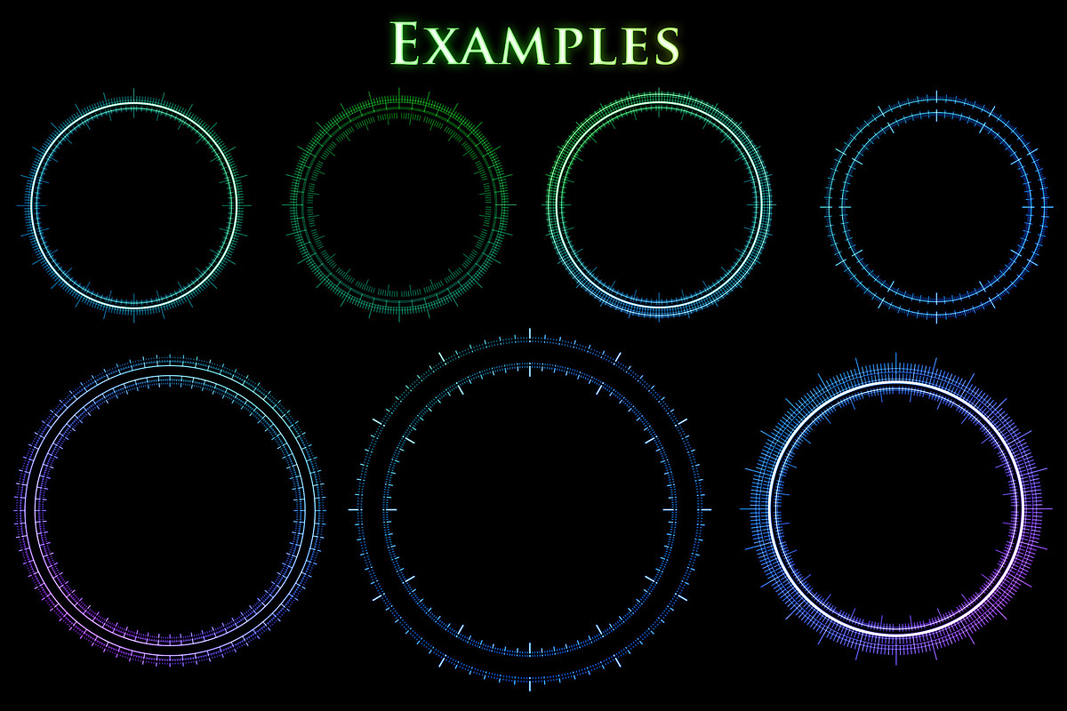 198 Simple Futuristic Circle Brushes, a Brush Add-On by xresch (Photo 10 of 11)