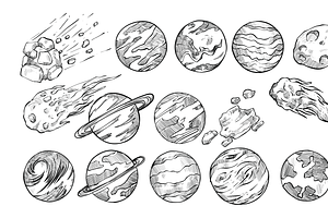 Space Handdrawn Collection