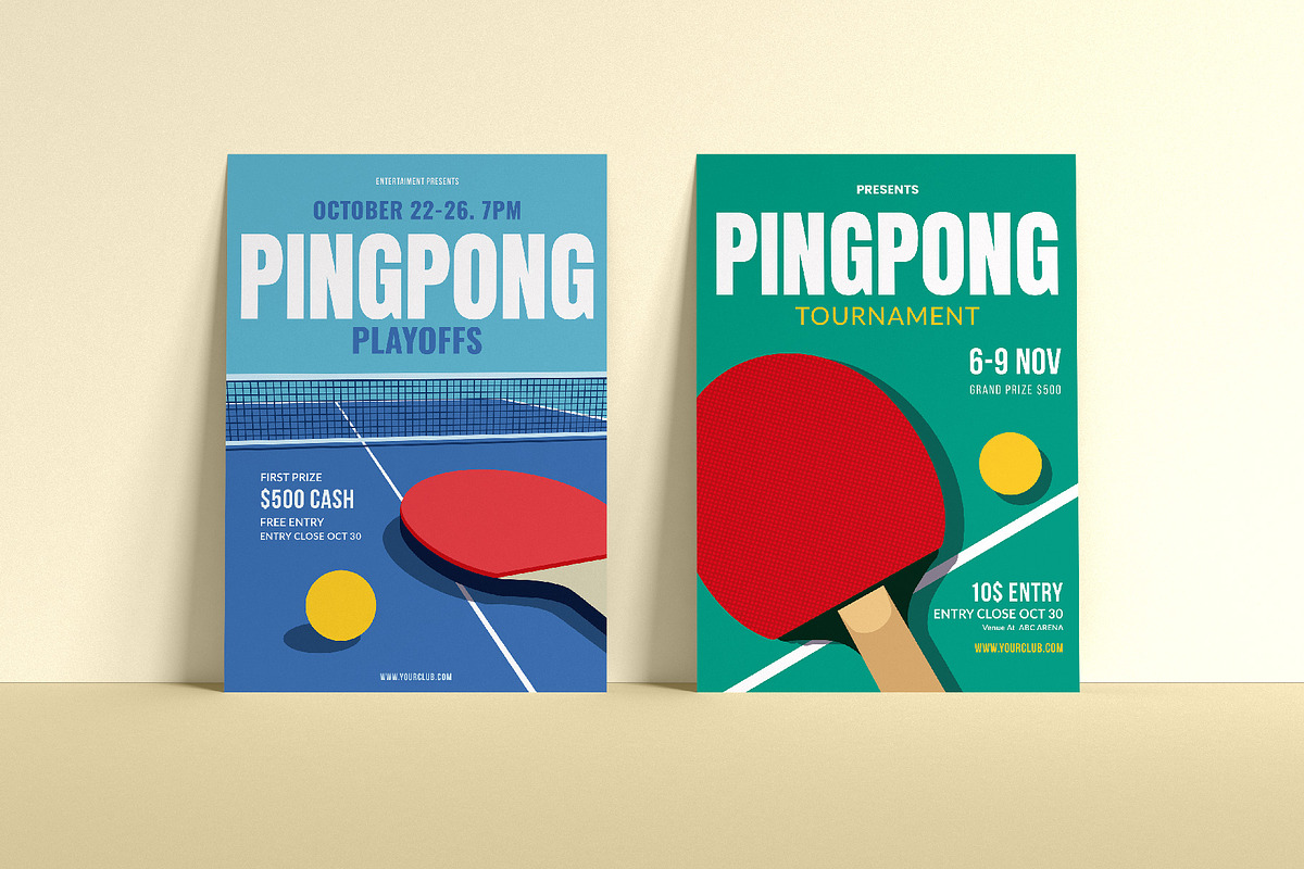 4 Pingpong flyer template Bundle, a Flyer Template by Sandypramana (Photo 3 of 3)