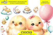 Cute Chick Clipart Chicken Baby png, an Animal Illustration by VM PARTYS  BY TAIRUMA (Thumbnail 1 of 10)