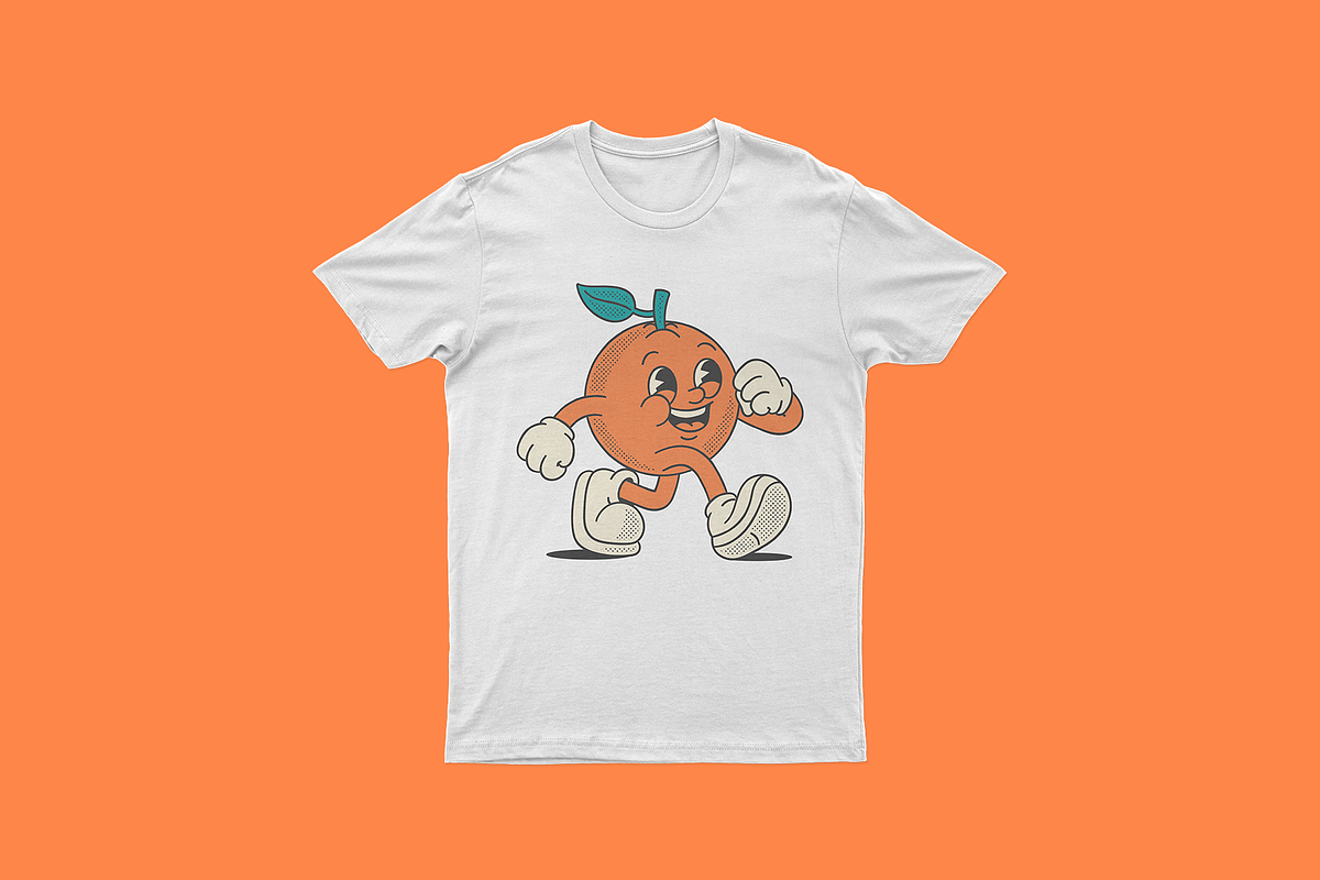 Orange Fruit Cartoon Character, a Food Illustration by ™Creasi (Photo 6 of 7)