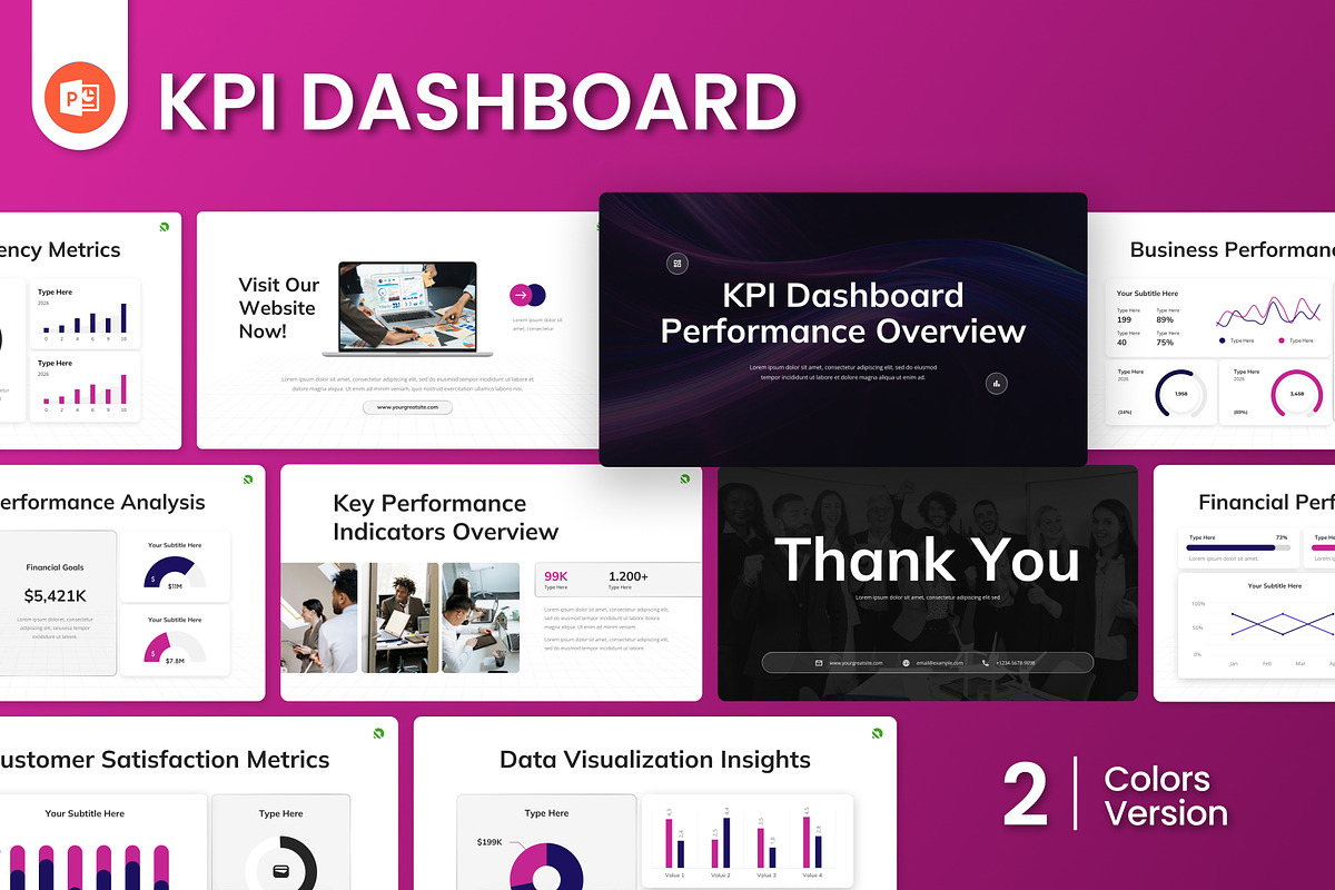 KPI Dashboard PowerPoint, a Presentation Template by Antstheme
