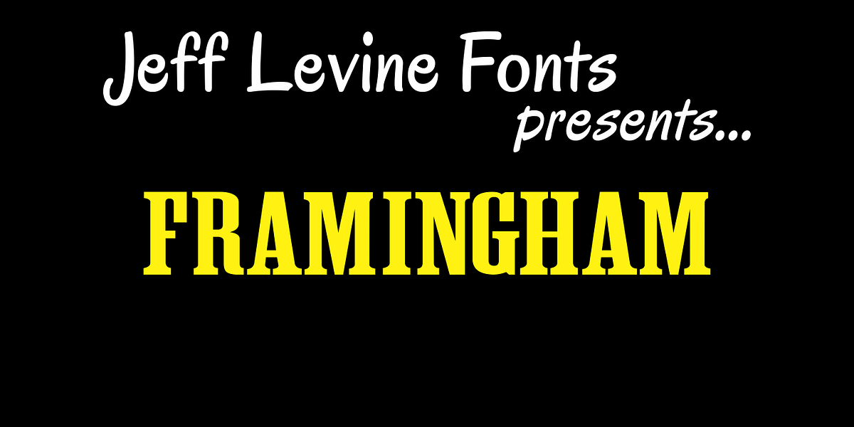 Framingham JNL, a Slab Serif Font by Jeff Levine Fonts