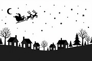Christmas Night Silhouette Set, an Illustration by BIPLOB EXPERT (Thumbnail 13 of 21)