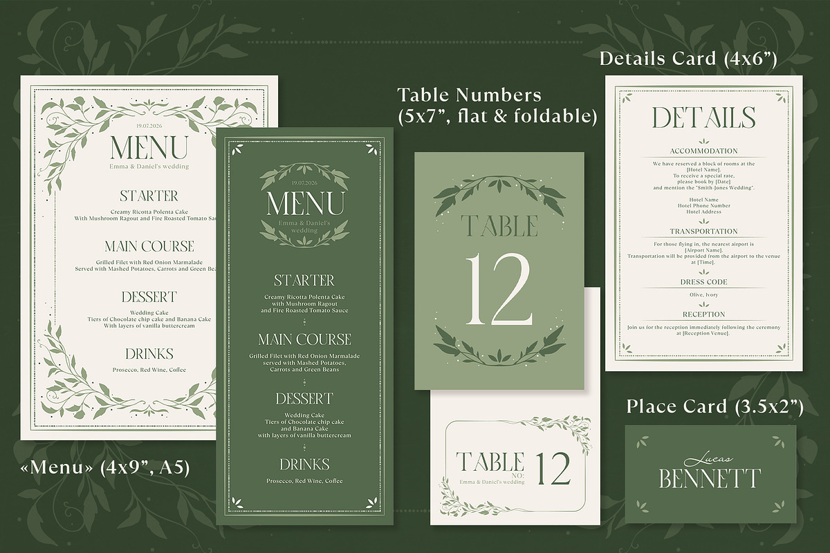 Elven Fairytale Wedding Suite, a Print Template by Garden in frame (Photo 8 of 11)