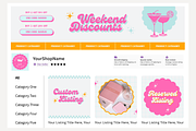 Pastel Retro Etsy Shop Kit, a Branding & Logo Template by Anna Design Studio (Thumbnail 7 of 8)