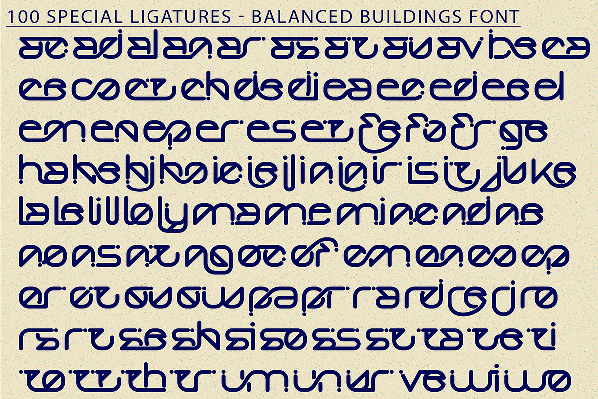 Balanced Buildings - Futuristic Font, a Sans Serif Font by 177Studio (Photo 8 of 8)