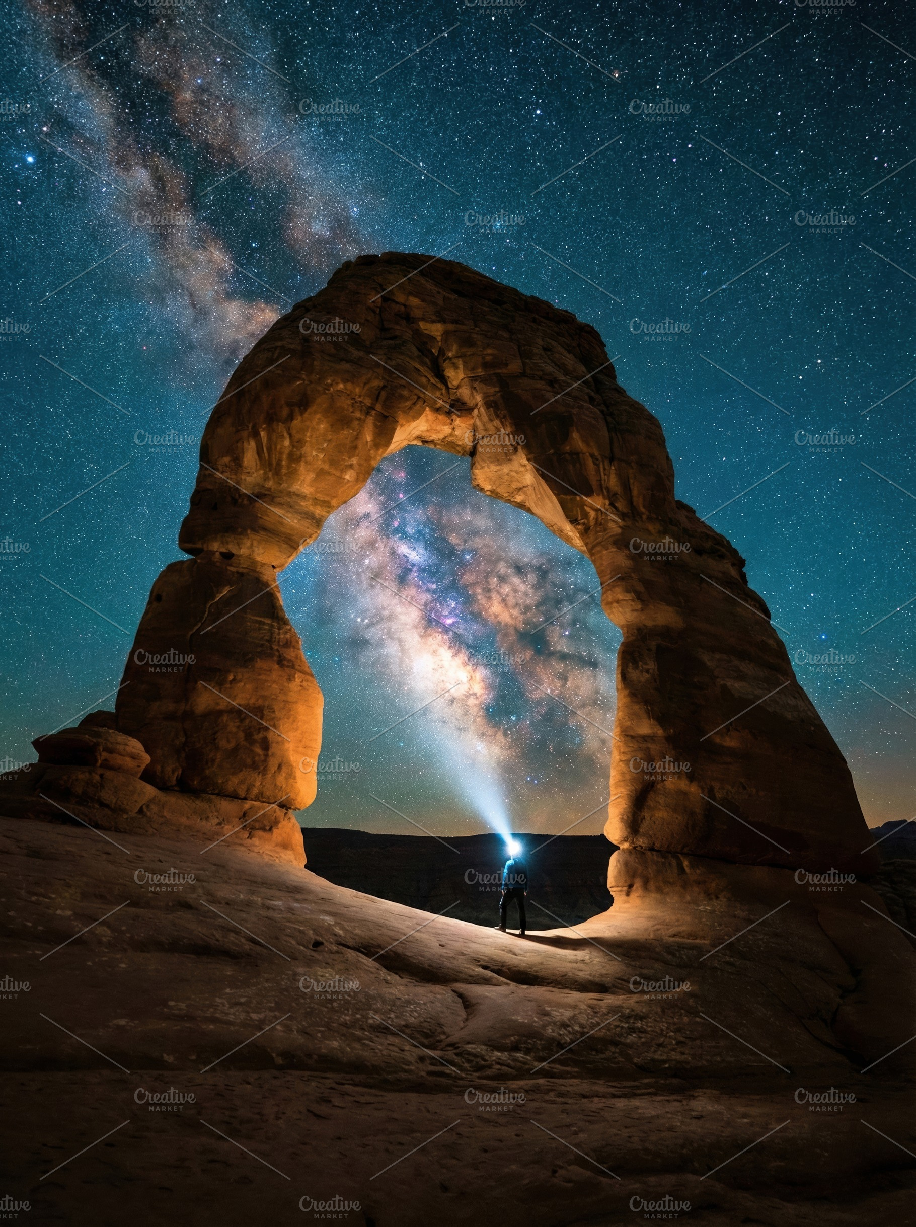 Delicate Arch Under Milky Way, a Nature Photo by Virgo Studio