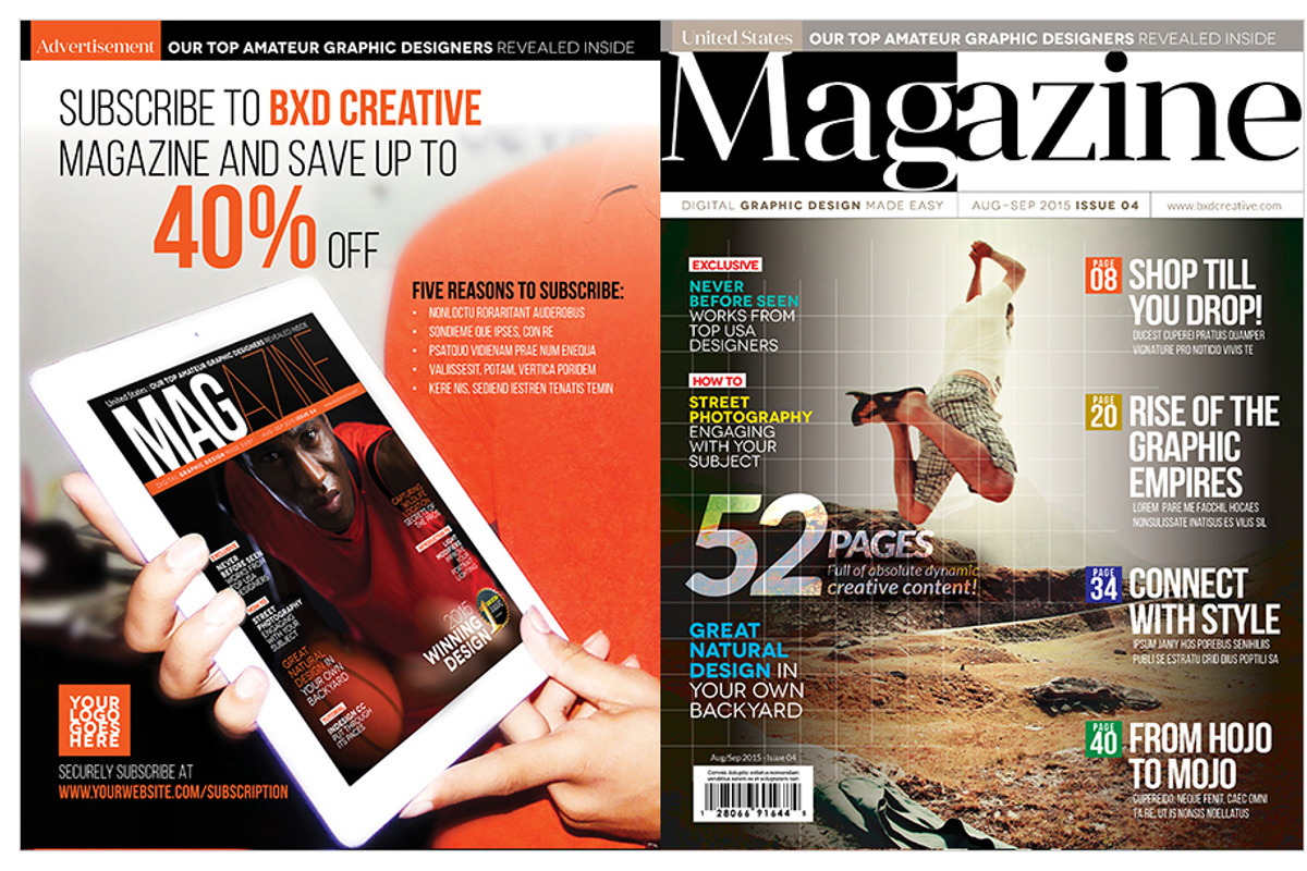 Magazine Template InDesign 04, a Magazine Template by Love Graphic Design (Photo 9 of 34)