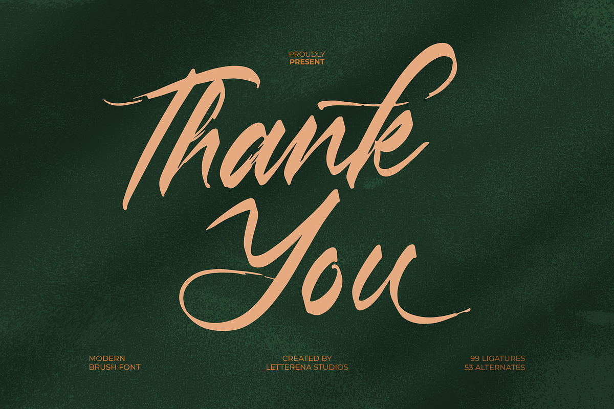 Pluretta Vintage Modern Brush Font, a Serif Font by Letterena Studios Script (Photo 20 of 20)