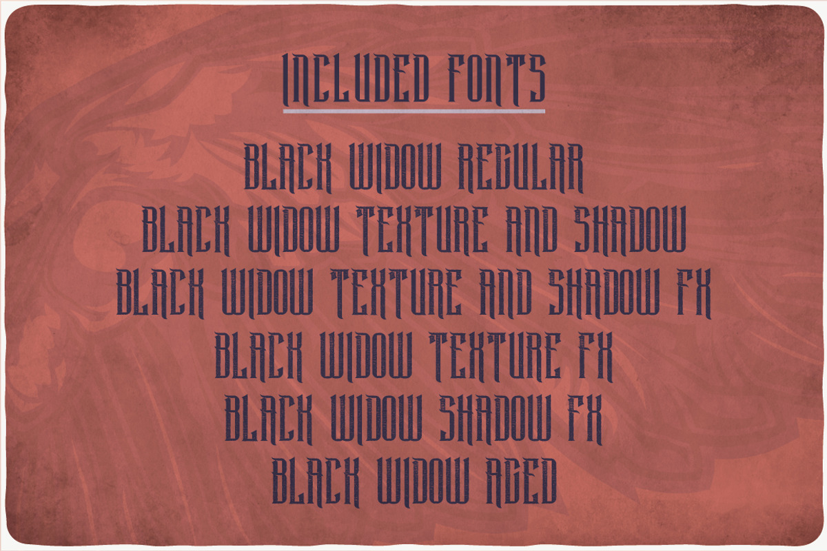 Black Widow Typeface preview 6