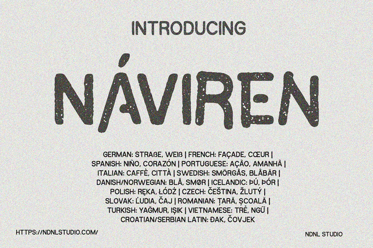 Naviren – Vintage Font, a Sans Serif Font by NDNL Studio (Photo 1 of 9)