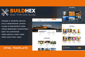 Buildhex -Construction HTML Template