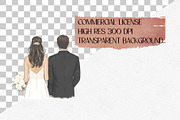 Watercolor Wedding Clipart Set, an Illustration by CropUp Creative (Thumbnail 4 of 5)