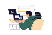 Students learning set. Education, an Education Illustration by PaperTrident (Thumbnail 2 of 17)