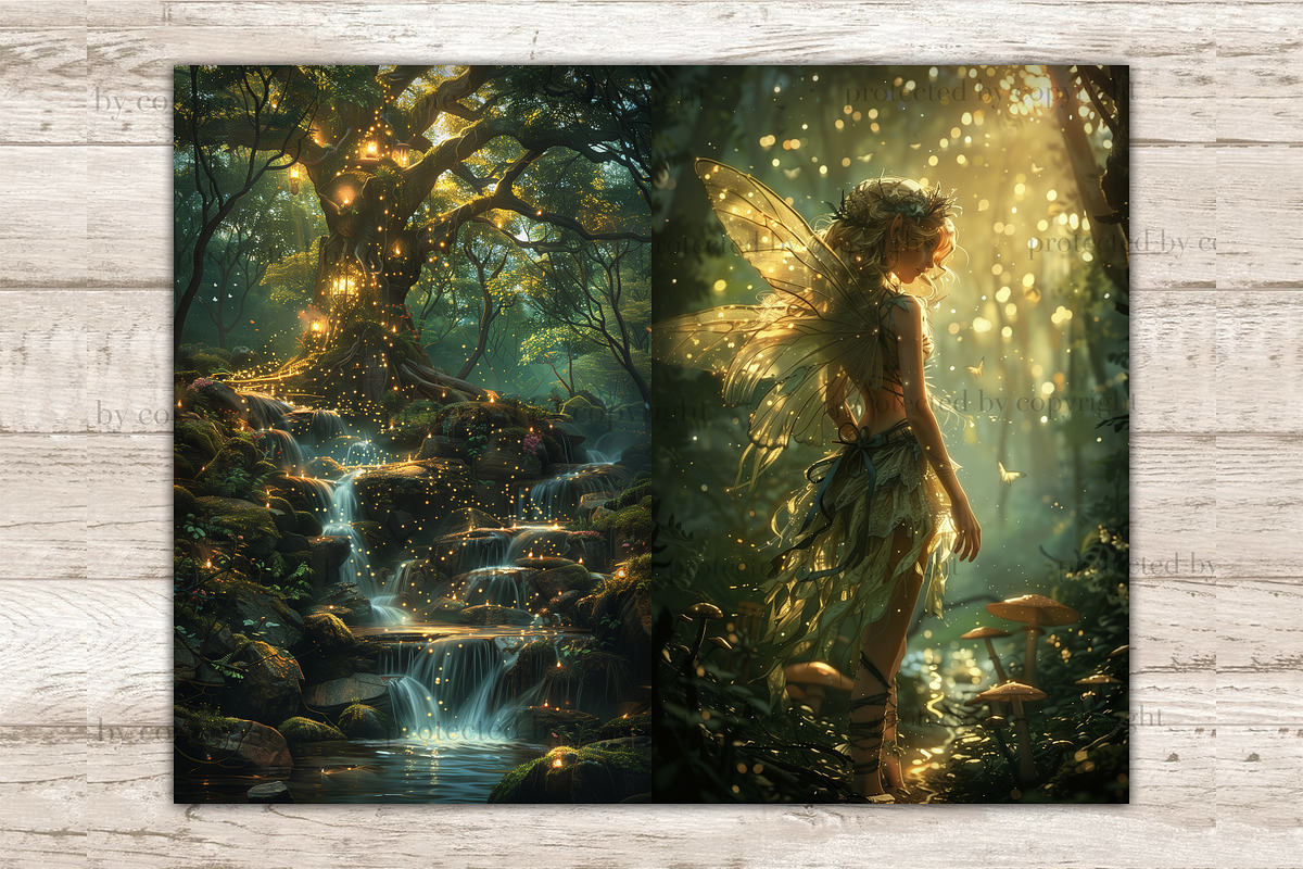 Fairy Forest Junk Journal Page, a Person Illustration by GlamArtZhanna (Photo 4 of 10)