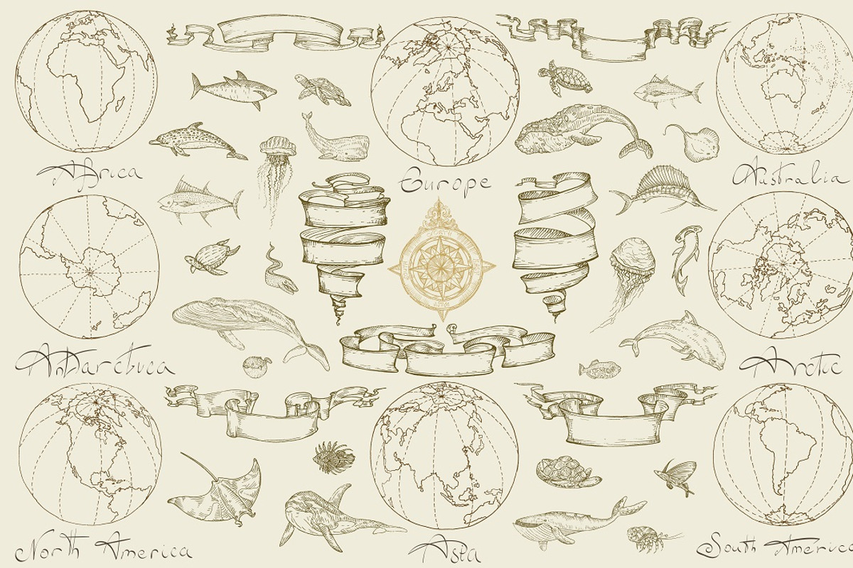 Nautical illustrations set, a Decorative Illustration by ArtOwl (Photo 2 of 4)