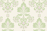 Green Ikat Floral Damask Pattern, a Pattern Graphic by PPEthnicDecorPattern (Thumbnail 1 of 7)