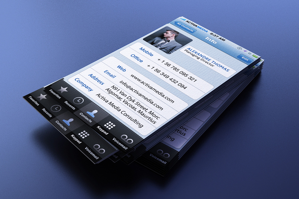 Iphone Business Card, a Business Card Template by Marvel (Photo 3 of 4)