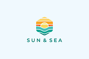 Sun and Sea Logo Vector Illustration, a Branding & Logo Template by yopie (Thumbnail 1 of 3)