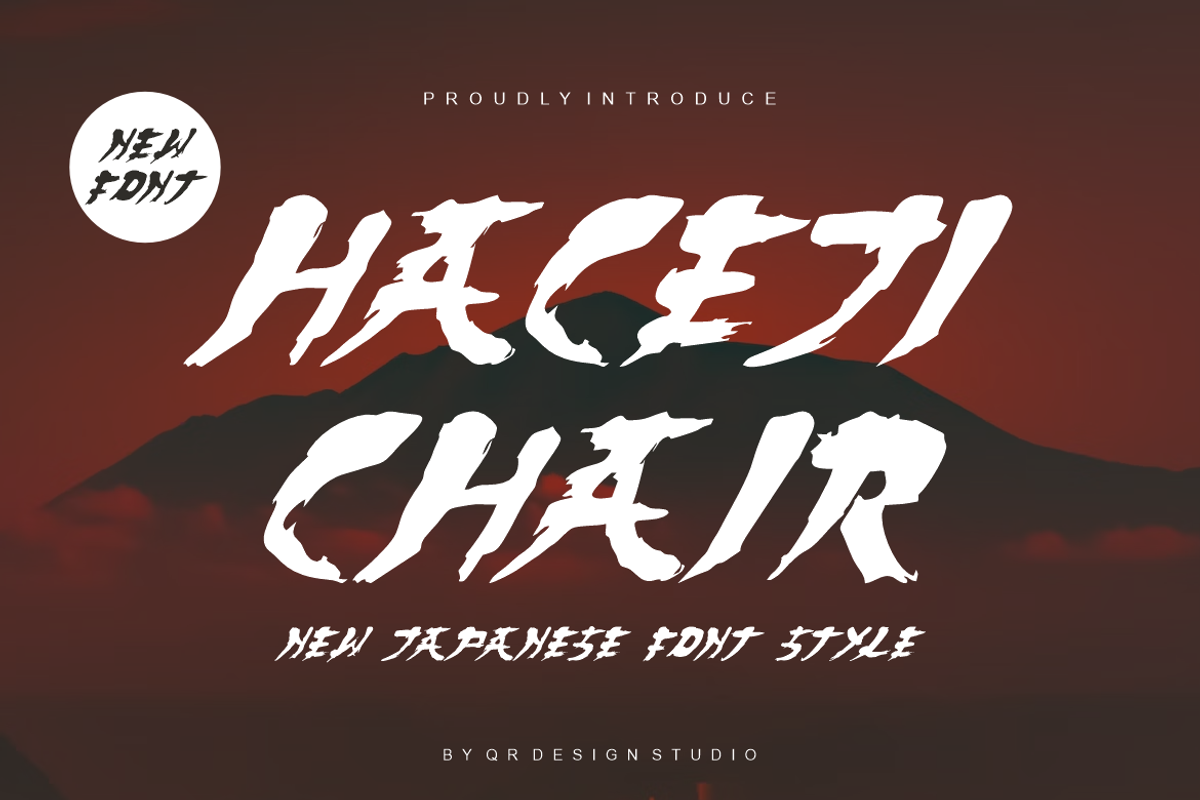 Haceji Chair - Japanese Font, a Font by QR Design Studio (Photo 1 of 6)