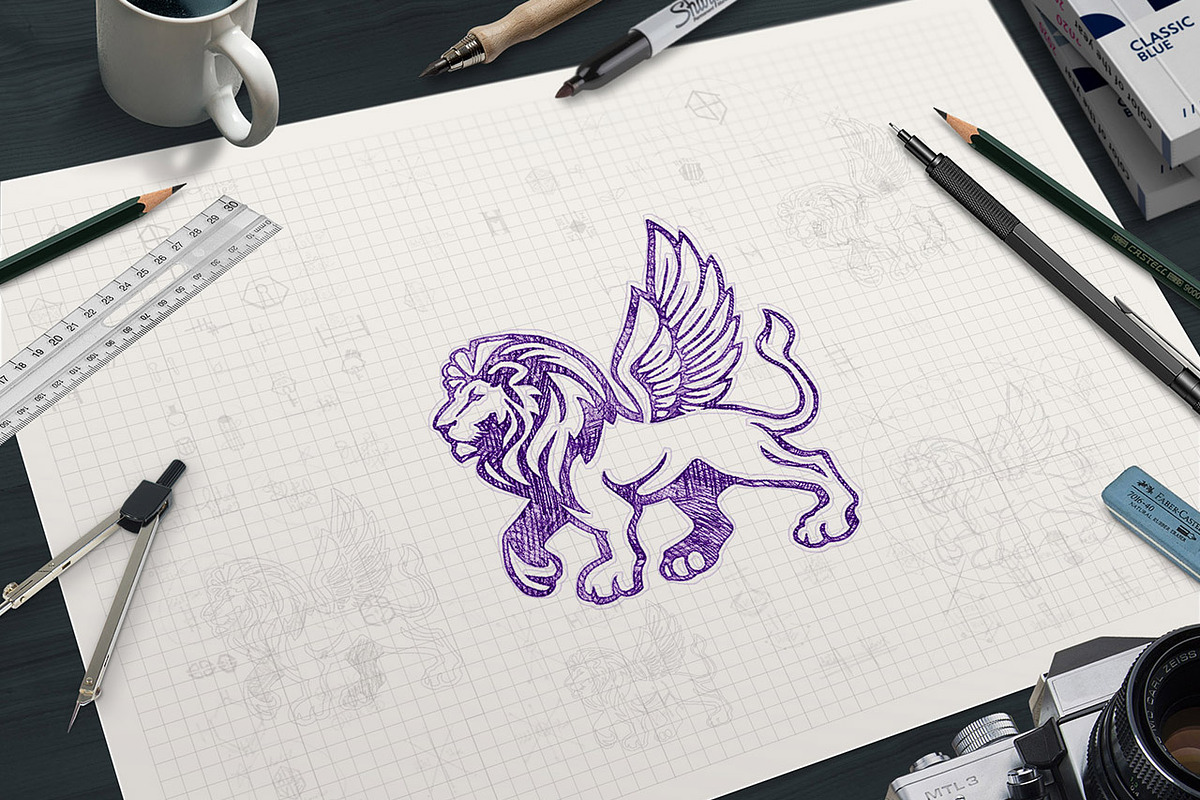 Logo Sketcher, a Pens & Pencil Mockup by g design (Photo 7 of 7)