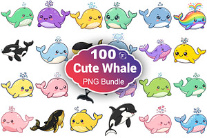 Cute Whale Clipart, an Animal Illustration by Forhadx5