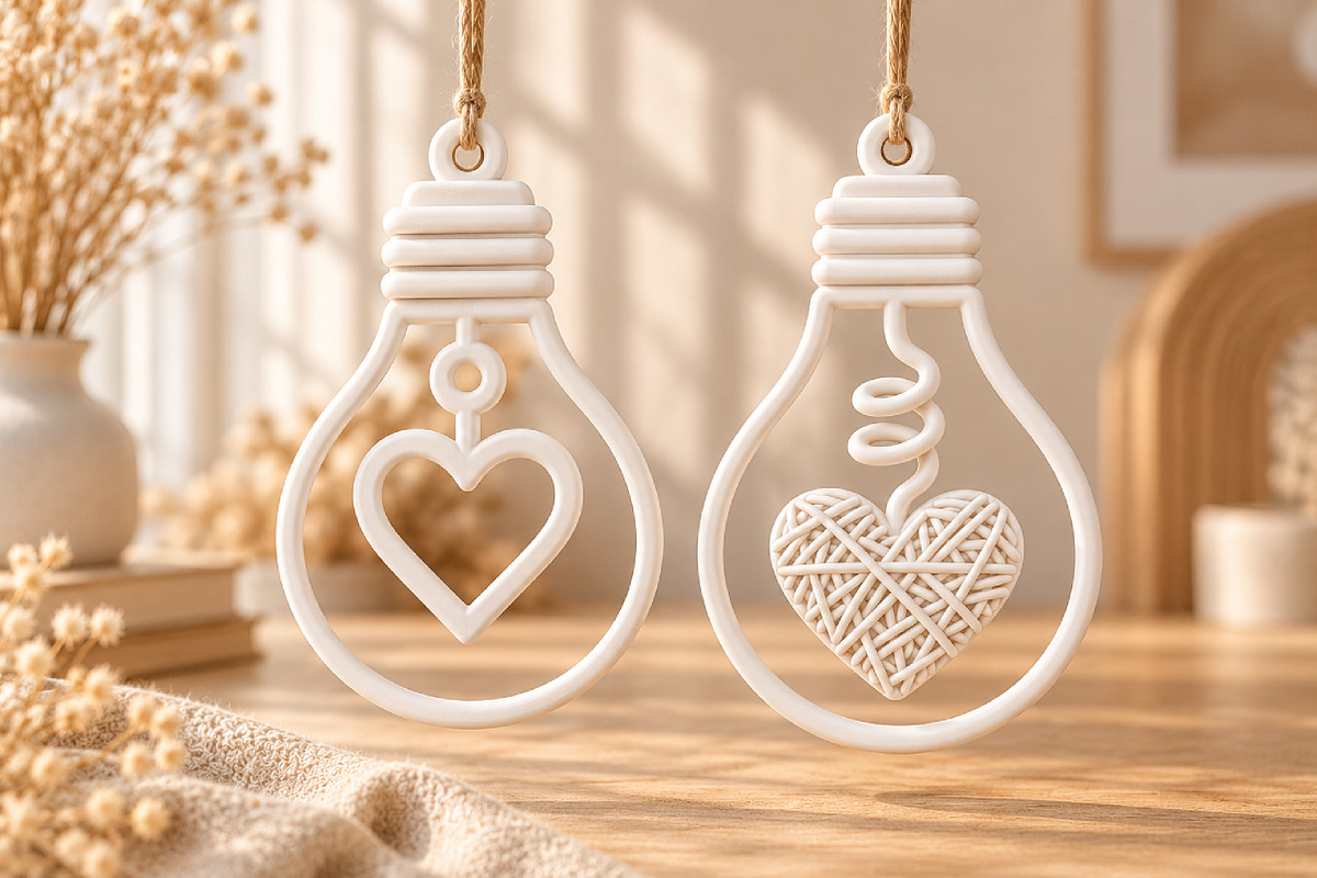 Valentine Heart Light Ornament STL, an Object 3D Model by Layerology (Photo 2 of 3)