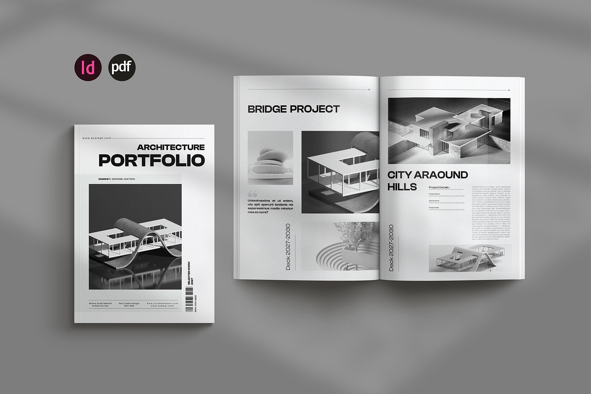 Architecture Portfolio Template, a Brochure Template by Creative-Work (Photo 1 of 7)