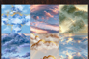 Divine Light Clouds Digital Paper, a Pattern Graphic by LA Design (Thumbnail 2 of 10)