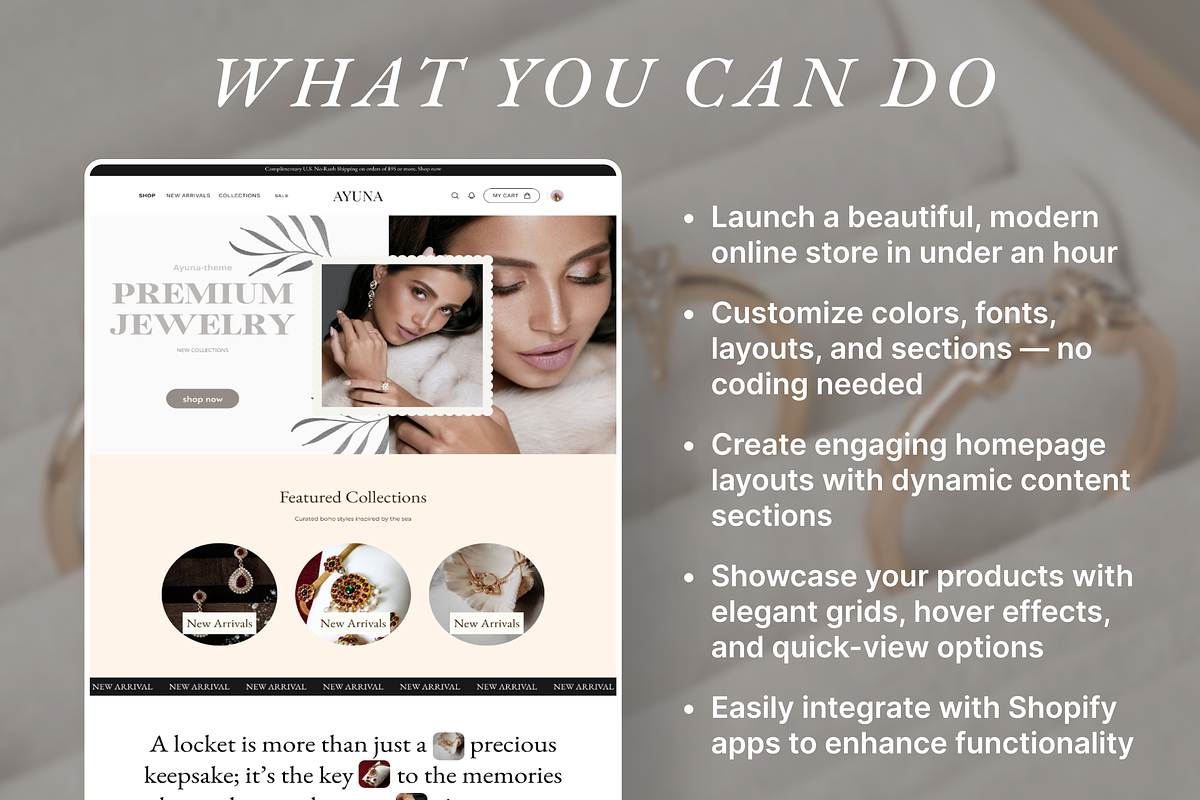 Ayuna - Luxury Jewelry Shopify Theme, a Shopify Template by AtelierDuVow (Photo 8 of 10)