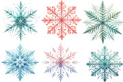 Watercolor Pastel Snowflakes, an Illustration by Designworld (Thumbnail 3 of 5)