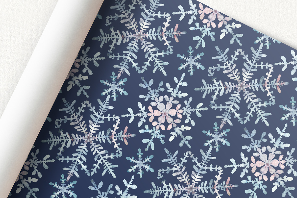Winter Snowflakes Watercolor, a Seasonal Illustration by YarovaArt (Photo 13 of 17)
