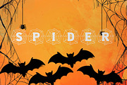 Spider Monogram Halloween Font, a Font by vladocar (Thumbnail 1 of 5)