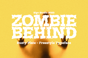 Rusty Plate - Freestyle Typeface