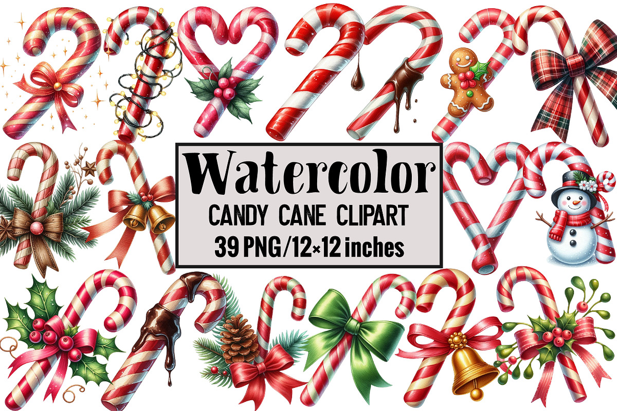 Candy Cane Clipart, an Illustration by Design Market (Photo 1 of 4)