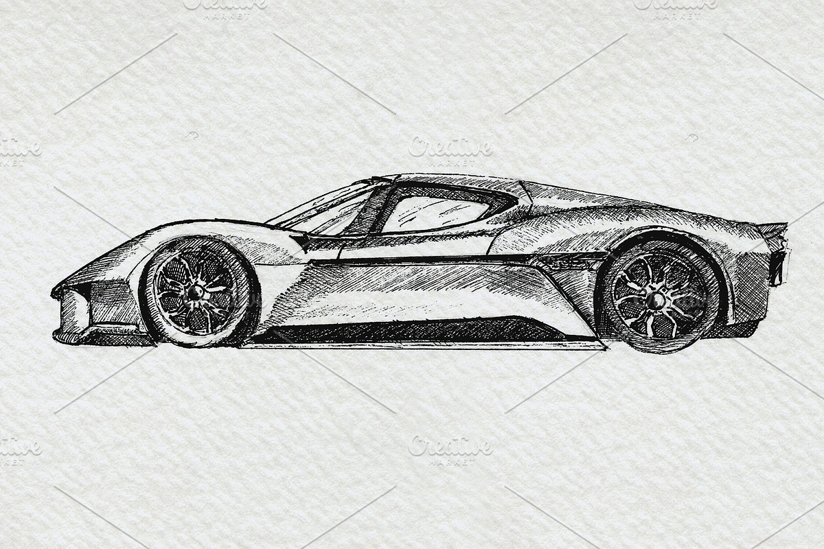 Supercars Sports Car Clipart Pack, a Sport Illustration by Doggy Days (Photo 4 of 8)