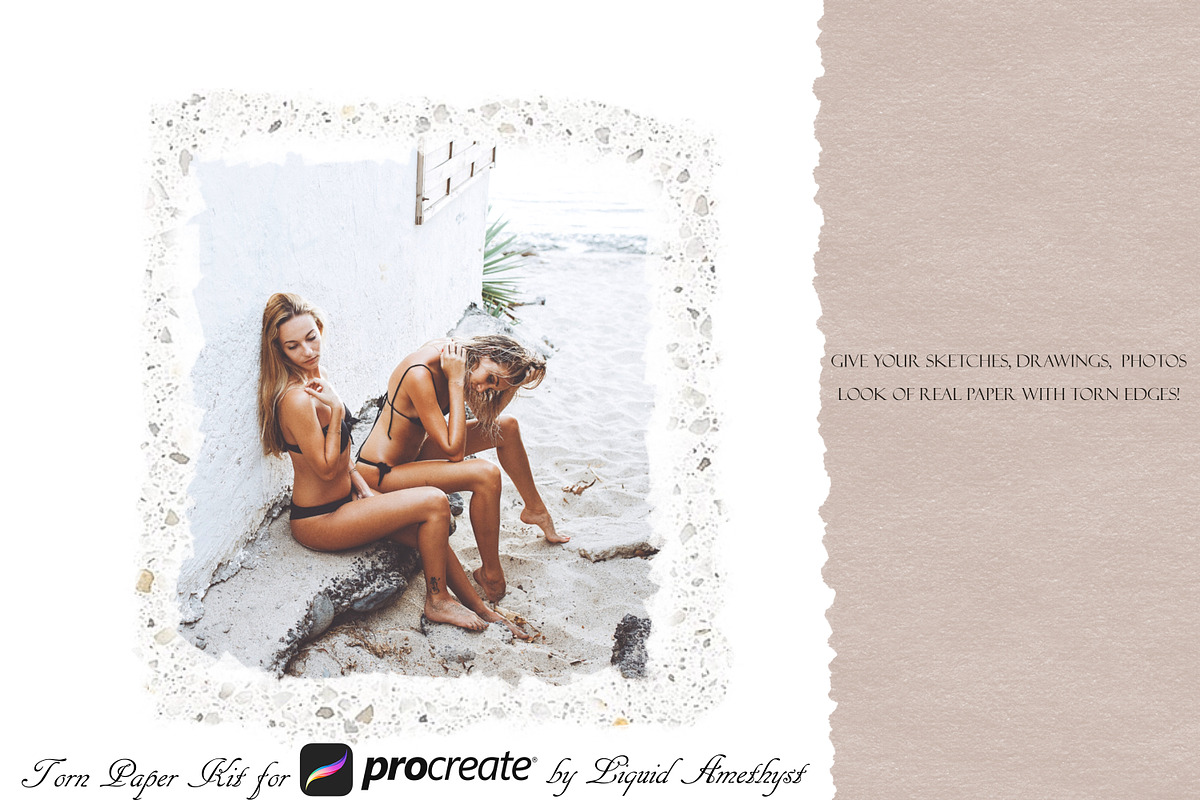 Torn Paper Kit for Procreate, a Brush Add-On by Liquid Amethyst Art (Photo 9 of 12)