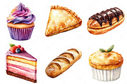 Watercolor Bakery Element Clipart, an Illustration by Craft Nest (Thumbnail 3 of 4)
