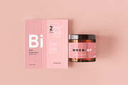 Amber Glass Cosmetic Jar Mockups, a Cups & Container Mockup by pmvch (Thumbnail 19 of 26)