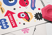 Kiss Cut Stickers Mockup Set, a Merchandise Mockup by creatsy5 (Thumbnail 8 of 10)