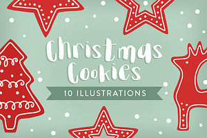 Iced Christmas cookies