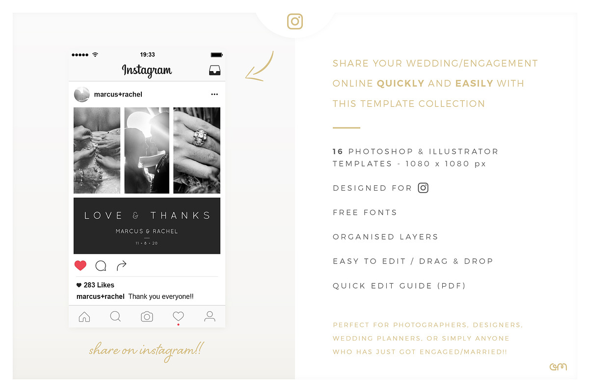 Storyboards / Wedding, a Social Media Template by AM Studio (Photo 2 of 6)