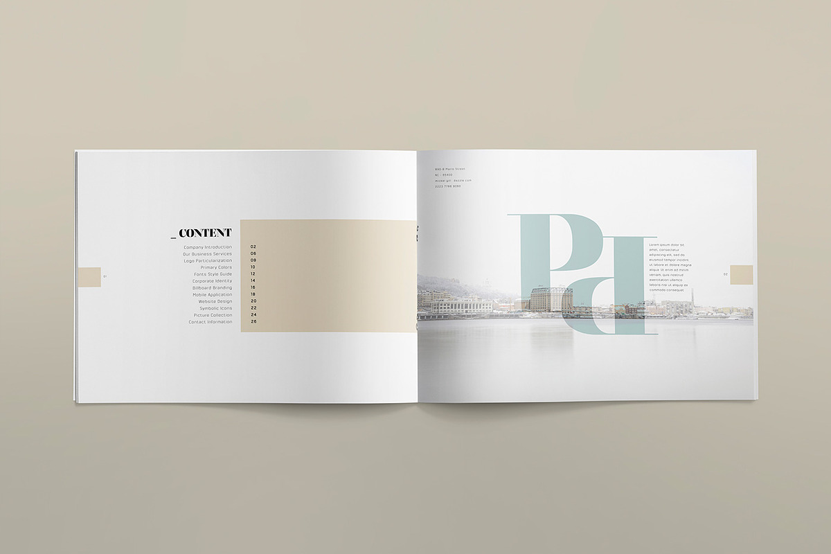 The Ocean - Brand Manual Template, a Brochure Template by ZippyPixels (Photo 4 of 16)