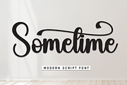 Sometime | Script Font, a Handwritten Font by Scratchones (Thumbnail 1 of 9)