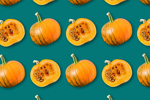 Geometric pumpkin food background, a Food & Drink Photo by BOOCYS
