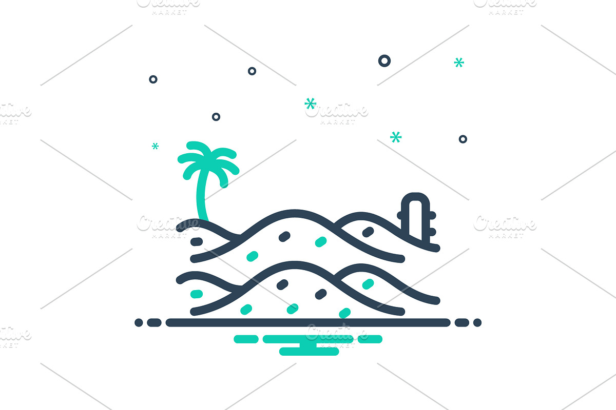 Sandy sand mix icon, a Duotone Icon by Creative priyanka
