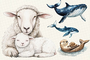 Cute Mama and Baby Animals Clipart, an Illustration by OK Design (Thumbnail 5 of 5)