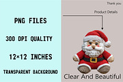 Crochet Yarn Christmas Santa Clipart, an Illustration by SVGArt (Thumbnail 4 of 8)