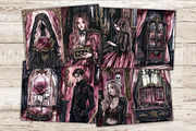 Haunted Mansion Junk Journal Pages, a Person Illustration by GlamArtZhanna (Thumbnail 6 of 10)